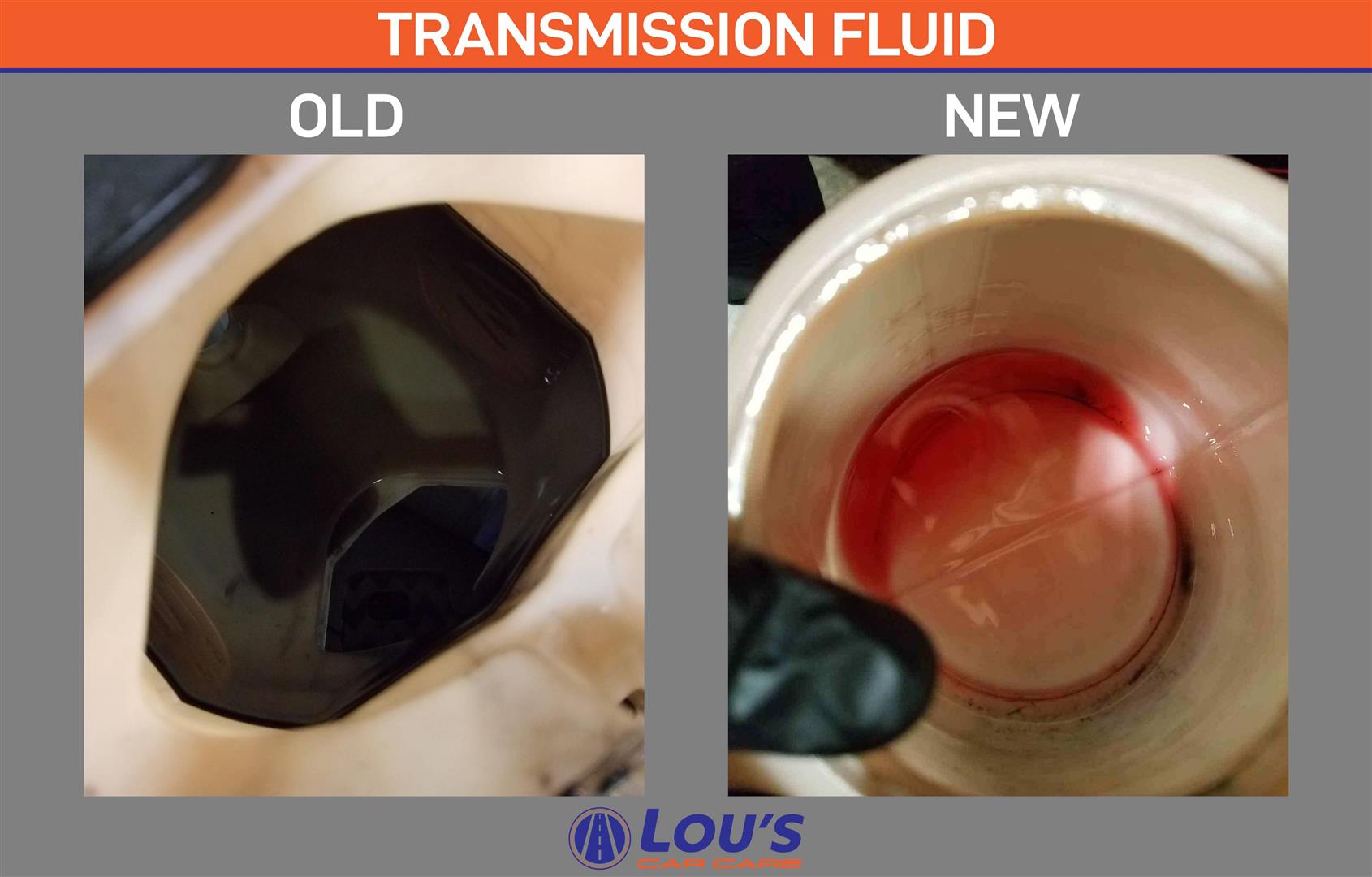Old and New Transmission Fluid Comparison | Lou's Car Care Center, Inc.